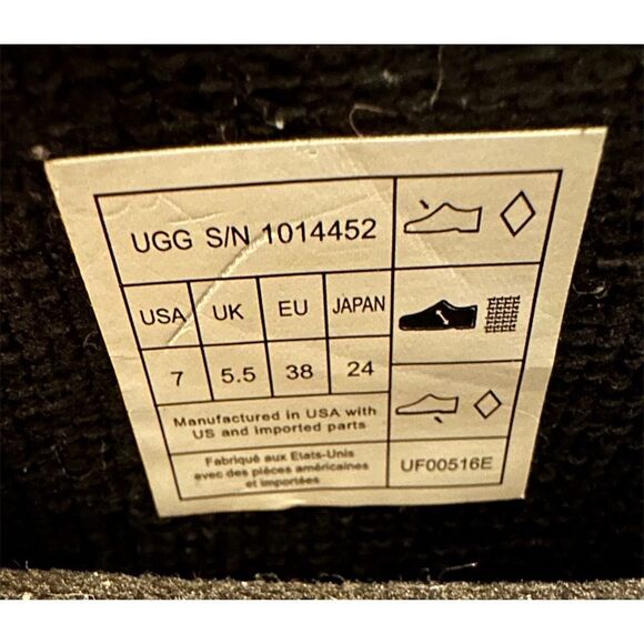 UGG Sienna Women's Black Gloss Mid-Calf Rain Boots Size 7 - Picture 3 of 5